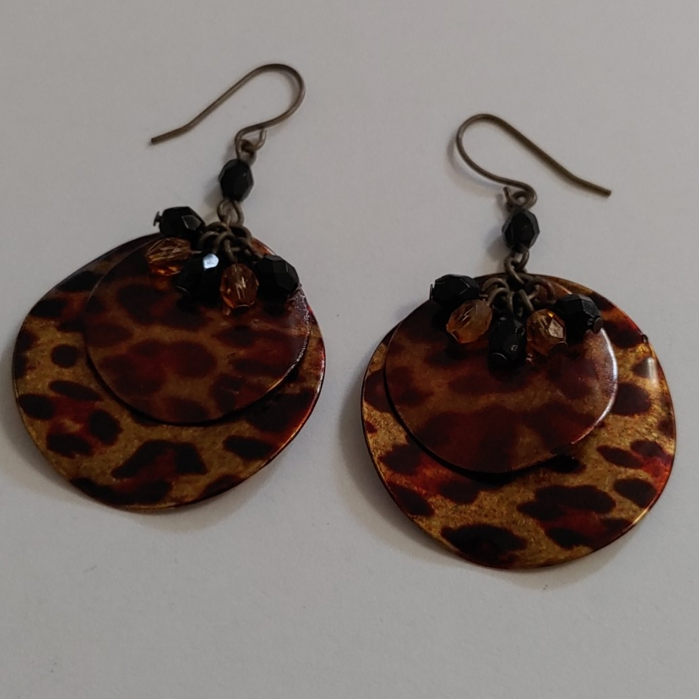 Cheetah print earings